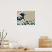 De Grote Golf van Kanagawa, Uitzichten van de berg Poster (Keuken)