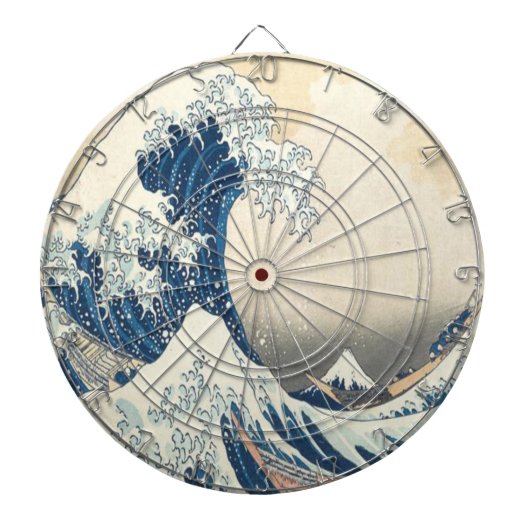 De Grote Golf van Kanagawa Ukiyo-e Japans Dartbord (Voorkant)