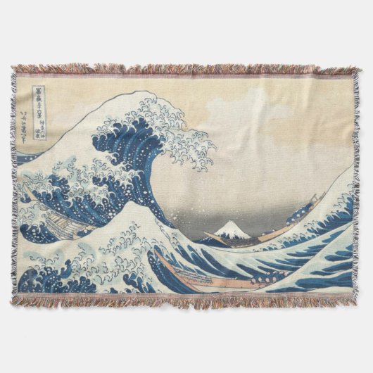 De Grote Golf van Kanagawa Ukiyo-e Japans Deken (Voorkant)