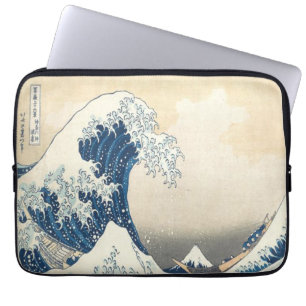 De Grote Golf van Kanagawa Ukiyo-e Japans Laptop Sleeve