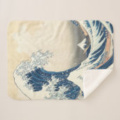 De Grote Golf van Kanagawa Ukiyo-e Japans Sherpa Deken (Voorkant (horizontaal))