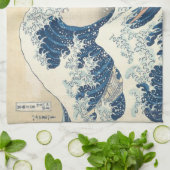 De Grote Golf van Kanagawa Ukiyo-e Japans Theedoek (Gevouwen)