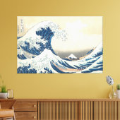 De grote golf van Kanagawa Ukiyo-e Japanse kunst Canvas Afdruk (Insitu (Woonkamer))