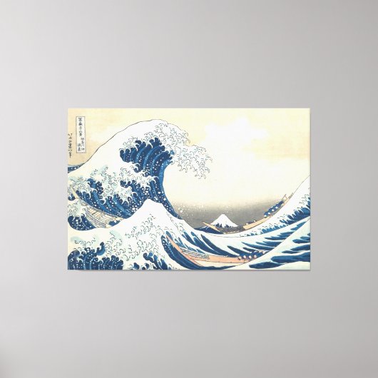 De grote golf van Kanagawa Ukiyo-e Japanse kunst Canvas Afdruk (Voorkant)
