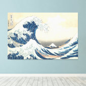 De grote golf van Kanagawa Ukiyo-e Japanse kunst Canvas Afdruk (Insitu (Houten vloer))