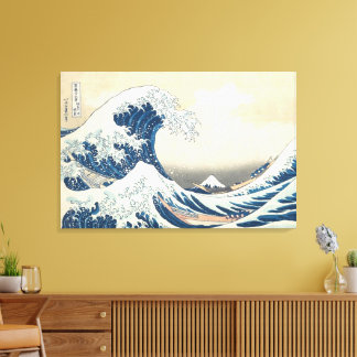 De grote golf van Kanagawa Ukiyo-e Japanse kunst Canvas Afdruk