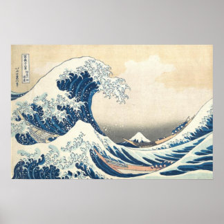 De grote golf van Kanagawa Ukiyo-e Japanse kunst Poster