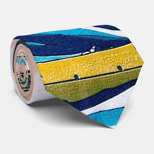 De grote golf van Kanagawa Vector HD Stropdas (Opgerold)