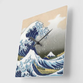De grote Golf van Kanagawa Vierkante Klok (Hoek)