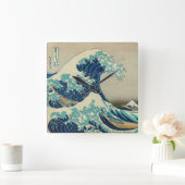 De Grote Golf van Kanagawa Vierkante Klok (Huis)