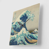 De Grote Golf van Kanagawa Vierkante Klok (Hoek)