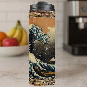 De Grote Golf van Kanagawa Vintage Japanse Kunsten Thermosbeker