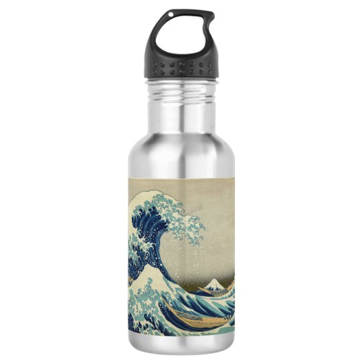 De Grote Golf van Kanagawa Waterfles (Voorkant)