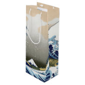 De grote golf van Kanagawa Wijn Cadeautas (Voorkant Gekanteld)