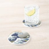 De grote golf van Kanagawa Zandsteen Onderzetter (Zijkant)