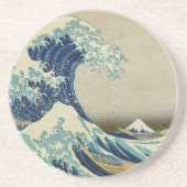 De Grote Golf van Kanagawa Zandsteen Onderzetter (Voorkant)