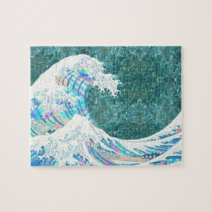 de grote golf van kanigawa ( groen ) legpuzzel