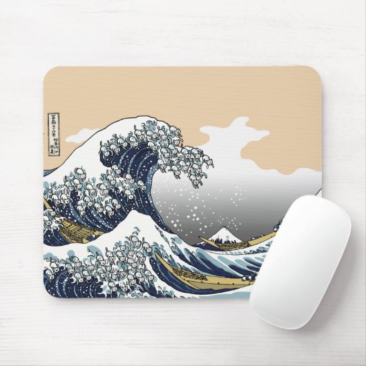De grote golf van Katagawa Muismat (Met muis)