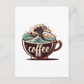 De grote golf van koffie briefkaart (Voorkant)