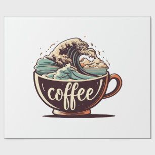 De Grote Golf Van Koffie Cadeaupapier