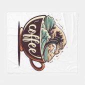 De Grote Golf Van Koffie Fleece Deken (Voorkant (Horizontaal))