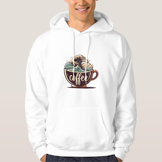 De Grote Golf Van Koffie Hoodie (Voorkant)