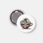 De Grote Golf Van Koffie Magneet (Voorkant / Achterkant)