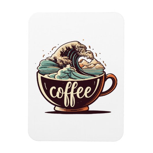 De Grote Golf Van Koffie Magneet (Verticaal)