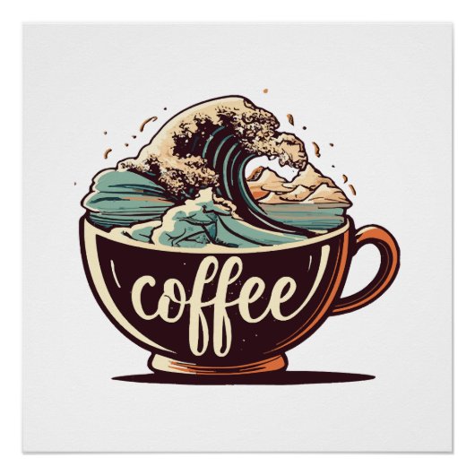 De Grote Golf Van Koffie Perfect Poster (Voorkant)