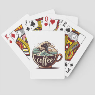 De Grote Golf Van Koffie Pokerkaarten
