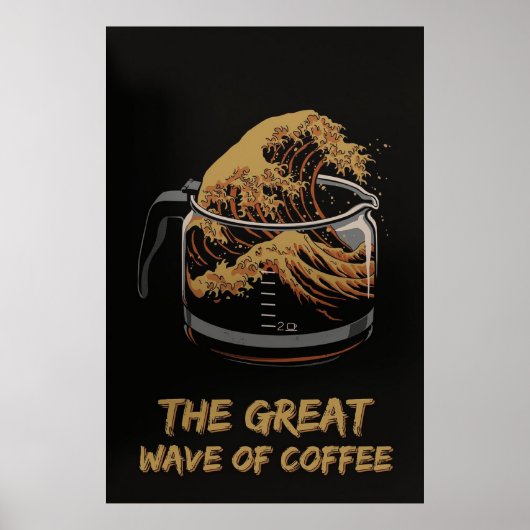 De grote golf van koffie Poster (Voorkant)