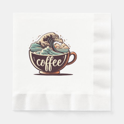 De Grote Golf Van Koffie Servet (Voorkant)