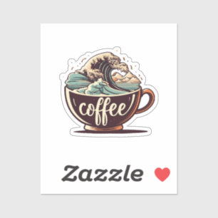 De Grote Golf Van Koffie Sticker