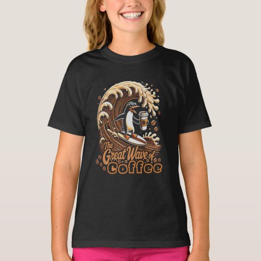 De Grote Golf Van Koffie T-shirt (Voorkant)