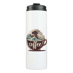 De Grote Golf Van Koffie Thermosbeker