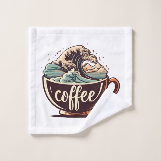 De Grote Golf Van Koffie Washandje (Wasdoekje)