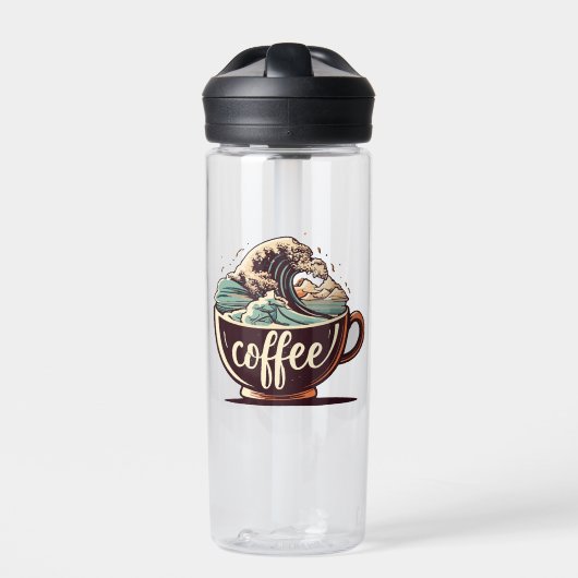 De Grote Golf Van Koffie Waterfles (Voorkant)