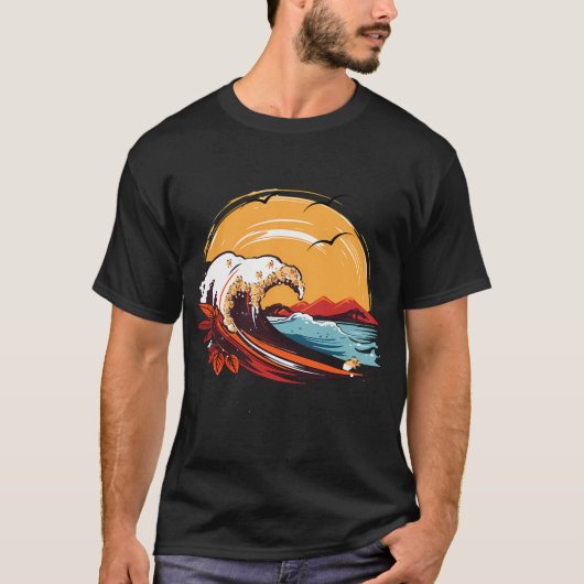 De grote golf van pug t-shirt (Voorkant)