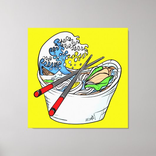 De grote golf van Ramen Canvas Afdruk (Voorkant)