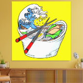 De grote golf van Ramen Canvas Afdruk (Insitu (Woonkamer))