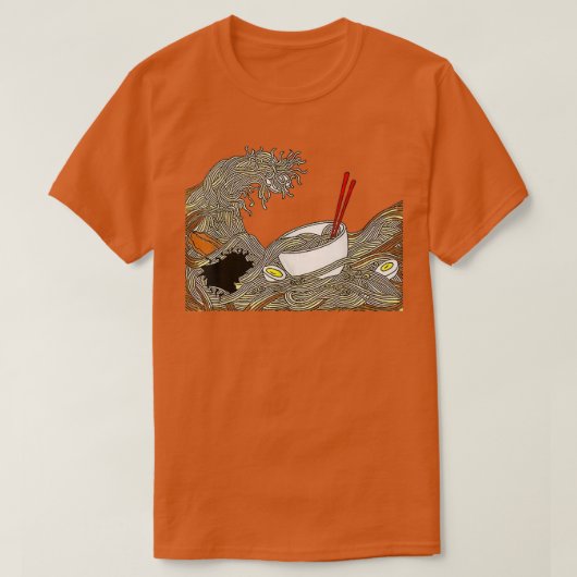 De Grote Golf van Ramen Hokusai T-shirt (Design voorkant)