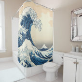 De grote golf van schilderkunst in kanagawa douchegordijn (In situ)