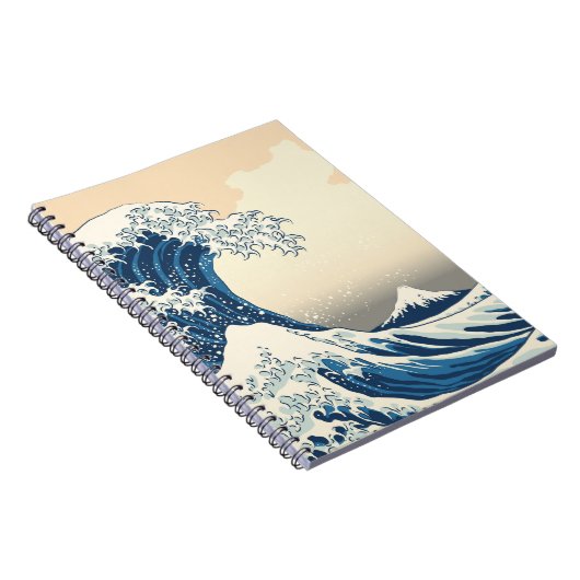 De grote golf van schilderkunst in kanagawa notitieboek (Rechterzijde)
