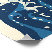 De grote golf van schilderkunst in kanagawa poster (Hoek)