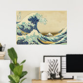 De Grote Golf voor de Kust van Kanagawa Poster (Thuiskantoor)