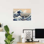 De Grote Golf voor Kanagawa 8 Bit Pixel Art Poster (Thuiskantoor)