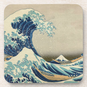 De Grote Golf voor Kanagawa door Hokusai Kunst Bier Onderzetter