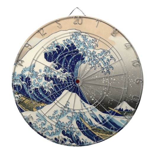 De Grote Golf voor Kanagawa Hokusai Dartbord (Voorkant)