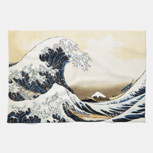 De Grote Golf voor Kanagawa Hokusai, Japanse kunst Theedoek