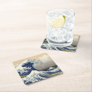 De Grote Golf voor Kanagawa Hokusai Kartonnen Onderzetters